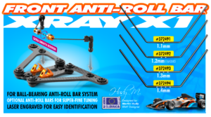 BARRA ESTABILIZADORA DELANTERA 1,3mm (F1). XRAY 372493