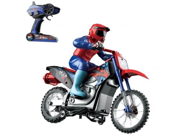 MOTO RC CON LUZ, SONIDO Y HUMO 1/10. CRAZON MT21101