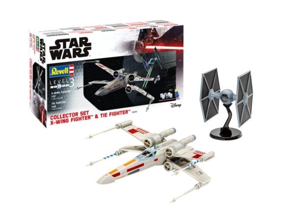 REVELL STAR WARS X-WING FIGHTER & TIE FIGHTER 1/57. 06054