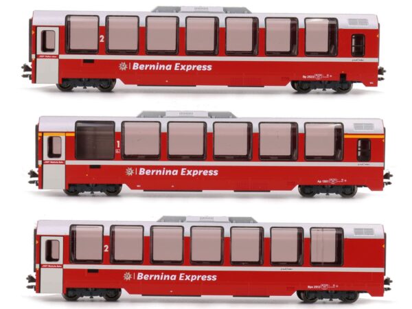 SET 3 COCHES PASAJEROS "BERNINA EXPRESS". KATO 10-1655