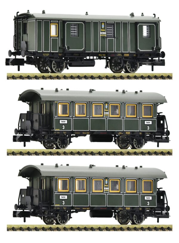 SET 3 VAGONES TREN PASAJEROS, K.BAY.Sts.B. FLEISCHMANN 809004