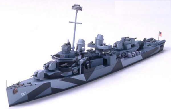 TAMIYA DD-797 CUSHING U.S. NAVY DESTROYER - WATER LINE SERIES 1/700. 3