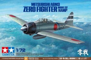 TAMIYA MITSUBISHI A6M3 ZERO FIGHTER MODEL 22 (HAMP) 1/72. 60784