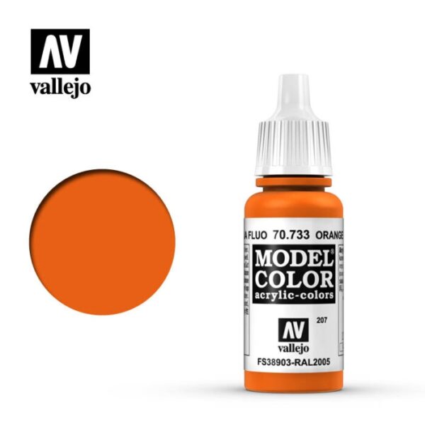 Nº207 NARANJA FLUORESCENTE 17ml. VALLEJO 70733