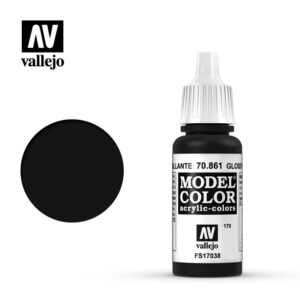 Nº170 NEGRO BRILLANTE 17ml. VALLEJO 70861