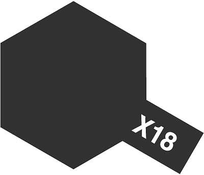 X-18 NEGRO SEMI-BRILLANTE 10ml. TAMIYA 81518