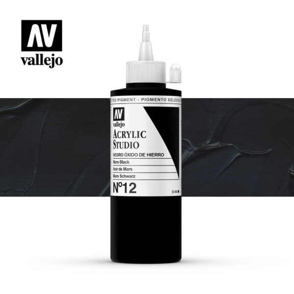 Nº12 NEGRO OXIDO DE HIERRO VALLEJO (200ml) 22012