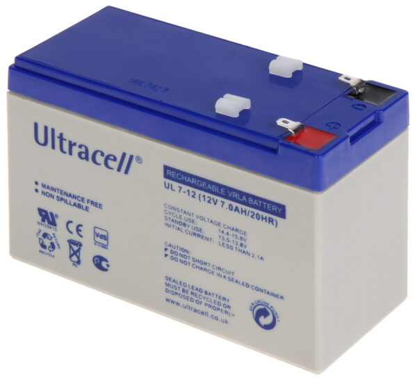 BATERÍA PLOMO 12V 7Ah. ULTRACELL UL7-12