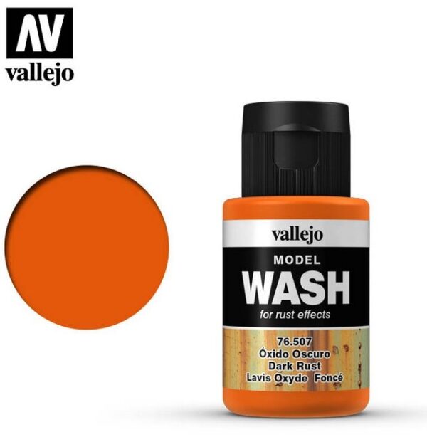VALLEJO MODEL WASH OXIDO OSCURO (35ml). VALLEJO 76507