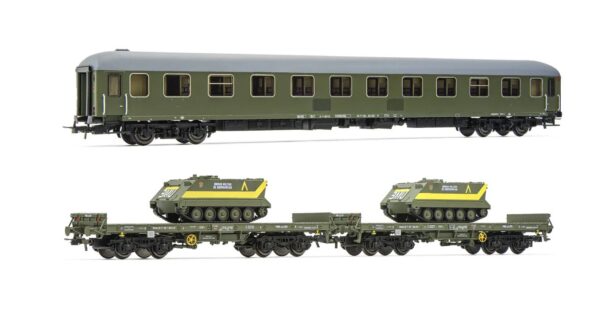 SET 3 VAGONES TREN MILITAR CON TOAs UME. ELECTROTREN HE4015