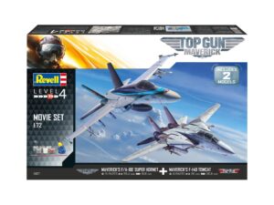 REVELL SET 2 MAQUETAS MAVERICK F/A-18E SUPER HORNET (TOP GUN) 1/72. 05677