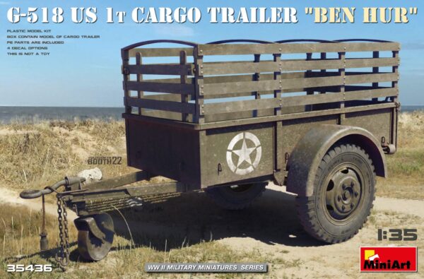 MINIART G-518 US 1T CARGO TRAILER, BEN HUR 1/35. 35436