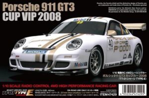 PORSCHE 911 GT3 CUP VIP 2008 TT-01 TYPE-E CHASIS 4WD 1/10. TAMIYA 47429-60A