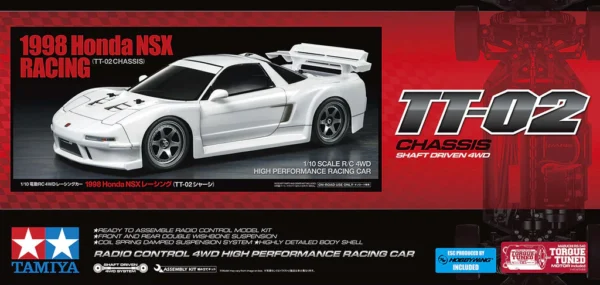 HONDA NSX RACING 1998 TT-02 CHASIS 4WD 1/10. TAMIYA 58739-600