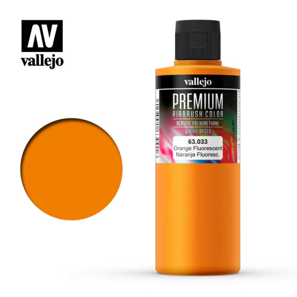 NARANJA FLUORESCENTE PREMIUM COLOR 200ml. VALLEJO 63033