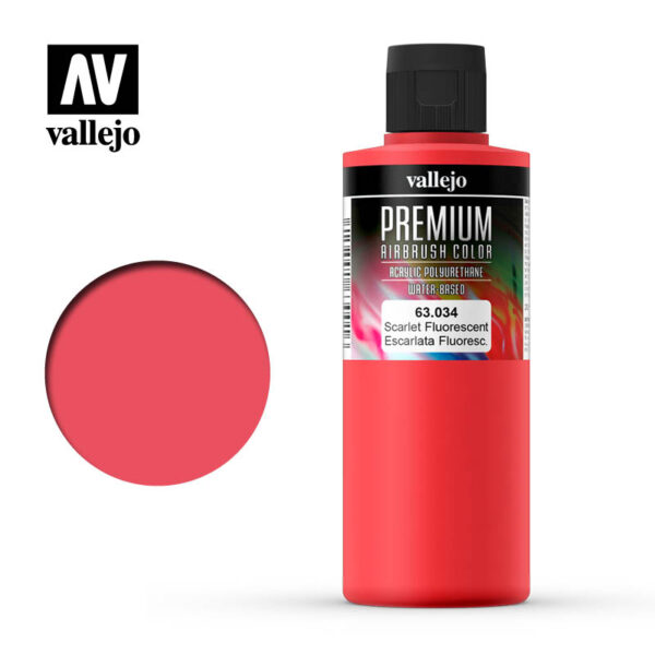 ESCARLATA FLUORESCENTE PREMIUM COLOR 200ml. VALLEJO 63034