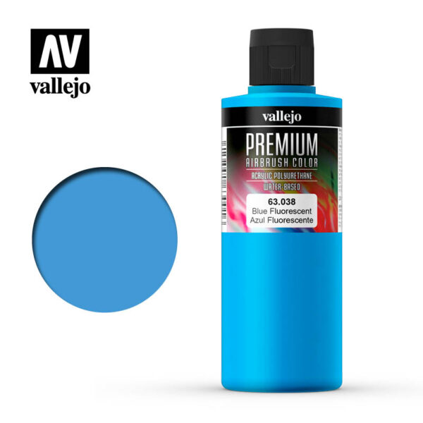 AZUL FLUORESCENTE PREMIUM COLOR 200ml. VALLEJO 63038