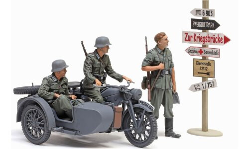 TAMIYA GERMAN KS600 MOTORCYCLE & SIDECAR 1/35. 35384 - Imagen 2