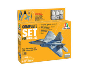 ITALERI SET COMPLETO F-22 + PINTURAS Y HERRAMIENTAS 1/72. 72011