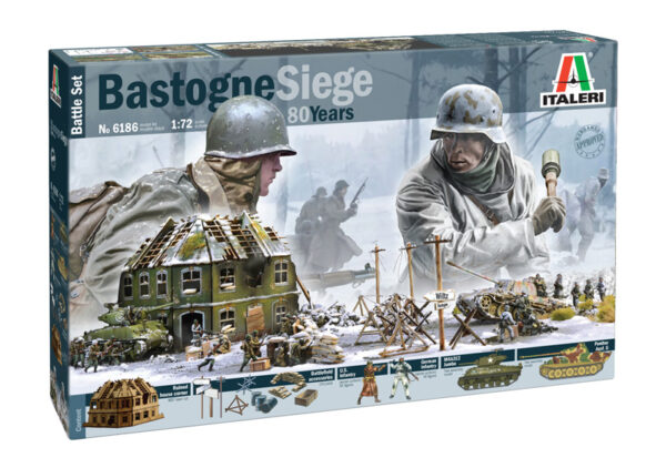 ITALERI SET DIORAMA BASTOGNE SIEGE 1/72. 6186