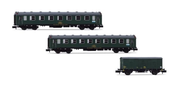 SET 3 COCHES TREN DE FELIPE II, ALSA, COCHES+FURGON. ARNOLD HN4480