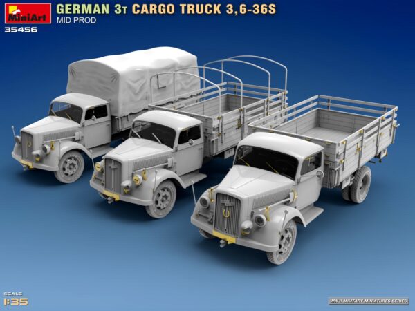 MINIART GERMAN 3T CARGO TRUCK 3,6 - 36S 1/35. 35456 - Imagen 2