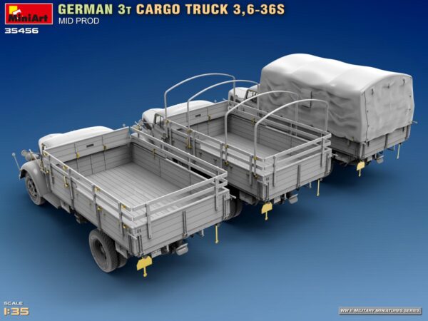 MINIART GERMAN 3T CARGO TRUCK 3,6 - 36S 1/35. 35456 - Imagen 3
