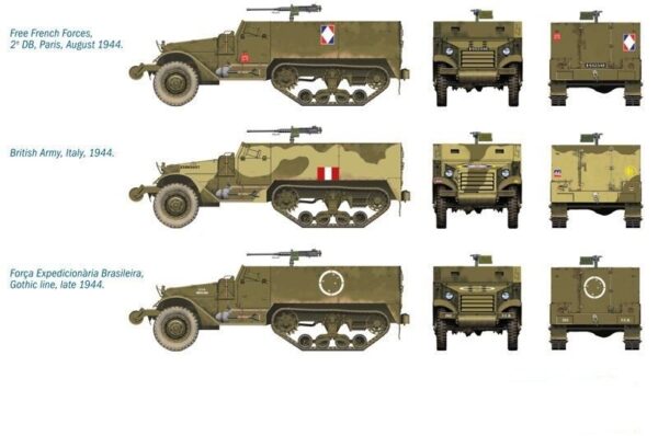 ITALERI SET DE 2 VEHICULOS M3 HALF TRACK 1/72. 7509 - Imagen 3