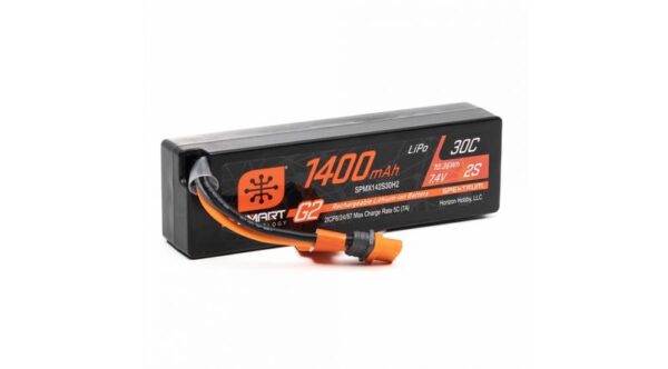 BATERIA LIPO 7.4V 1400mAh 2S 30C SMART G2 IC2. SPEKTRUM SPMX142S30H2