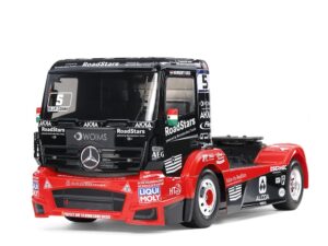 CAMIÓN MERCEDES-BENZ ACTROS MP4 MB MOTORSPORT TT-01-E 1/14. TAMIYA 58683