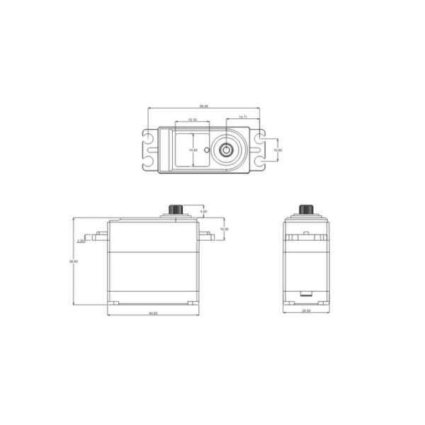 SERVO HV BRUSHLESS CAJA SEMI-METALICA 27KG 0.075S. SRT BH6027 - Imagen 4