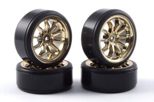 NEUMÁTICOS DRIFT CON LLANTA DE 10 RADIOS DORADA (4). FASTRAX FAST0090G