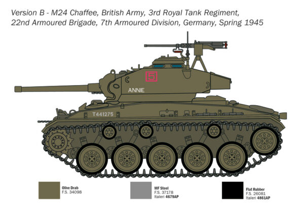 ITALERI M24 CHAFFEE 1/35. 6761 - Imagen 3