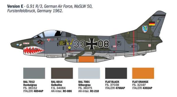 ITALERI FIAT G.91 R 1/48. 92645 - Imagen 6