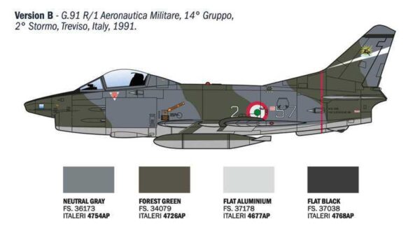 ITALERI FIAT G.91 R 1/48. 92645 - Imagen 3