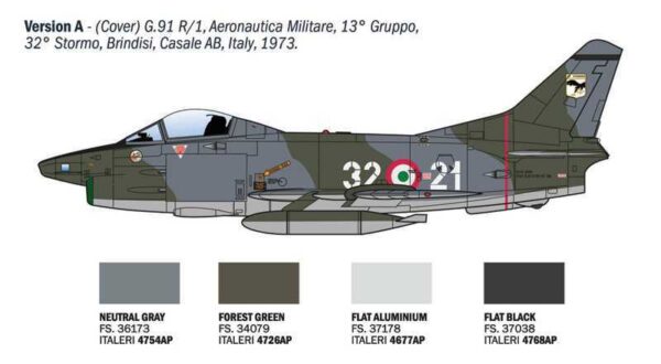 ITALERI FIAT G.91 R 1/48. 92645 - Imagen 2