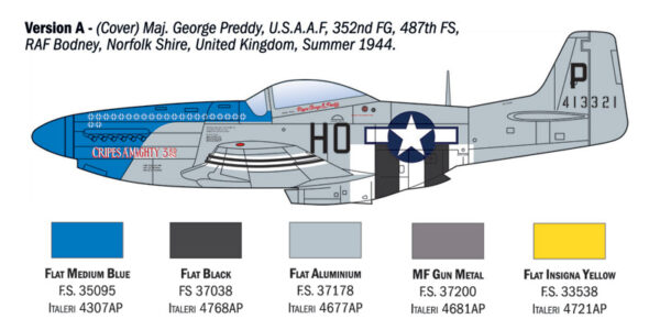 ITALERI P-51 D MUSTANG 1/72. 1484 - Imagen 2
