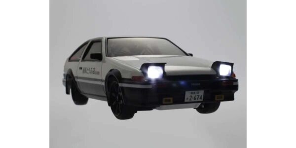 MINI-Z FIRST 1/28 INITIAL-D TOYOTA SPRINTER TRUENO AE86 WH/BK. KYOSHO 66601A - Imagen 4