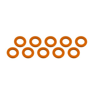 ARANDELAS ALUMINIO 3x6x0.5mm NARANJA (10). ULTIMATE UR1504-G