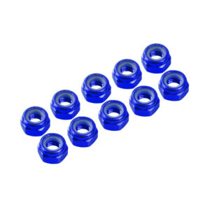 TUERCAS AUTOBLOCANTES M4, AZUL (10und). ULTIMATE UR1512-A
