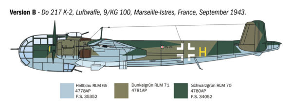 ITALERI DORNIER Do 217 K-1/K-2 1/72. 1488 - Imagen 3