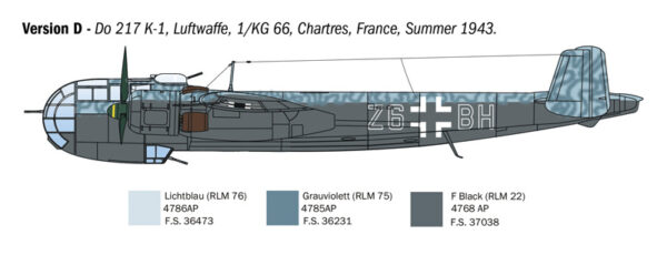 ITALERI DORNIER Do 217 K-1/K-2 1/72. 1488 - Imagen 5