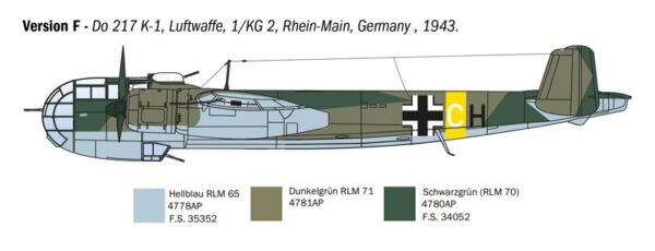 ITALERI DORNIER Do 217 K-1/K-2 1/72. 1488 - Imagen 7