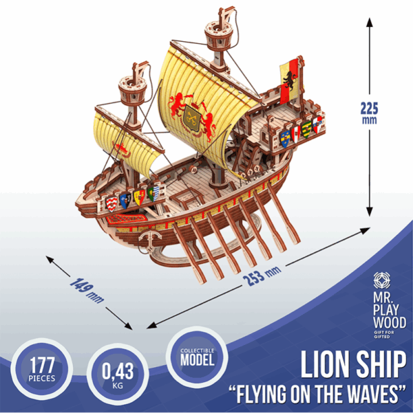 BARCO FLYING ON THE WAVES 177 PIEZAS. MR. PLAYWOOD 59610114 - Imagen 2