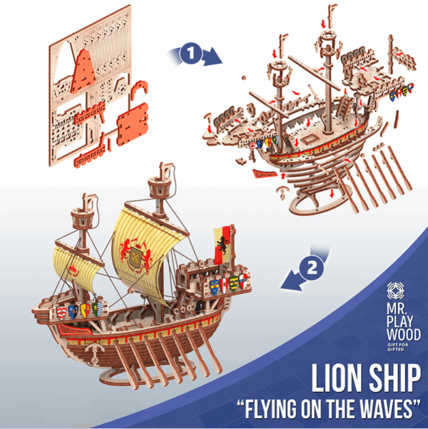 BARCO FLYING ON THE WAVES 177 PIEZAS. MR. PLAYWOOD 59610114 - Imagen 3