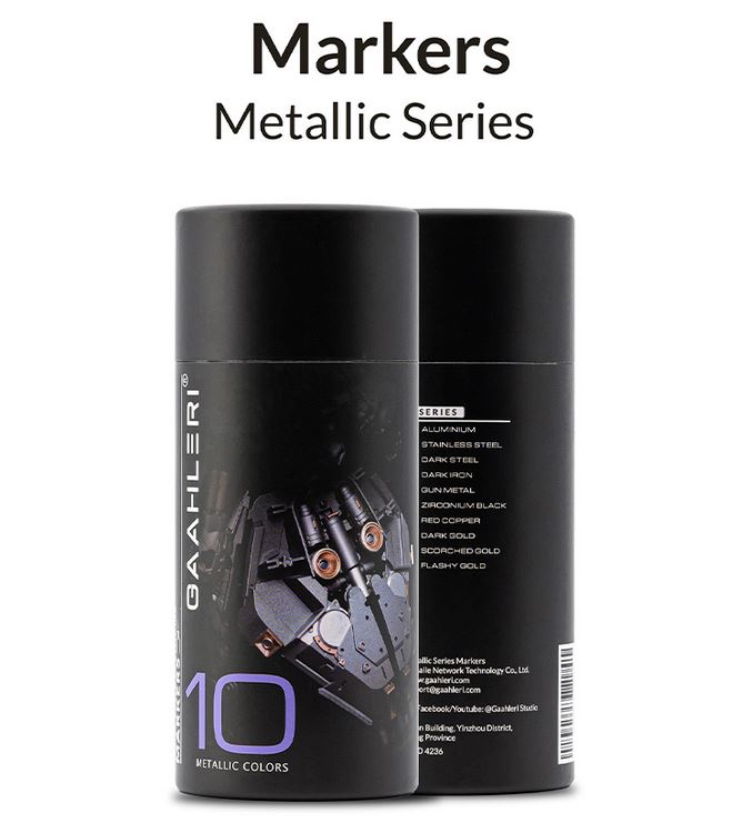 MARCADORES METALICOS ACRILICOS (10). GAAHLERI GA-42328