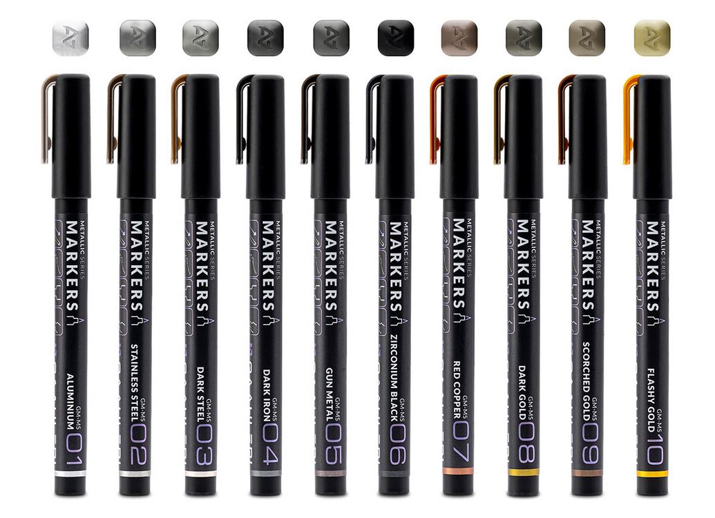 MARCADORES METALICOS ACRILICOS (10). GAAHLERI GA-42328 - Imagen 2