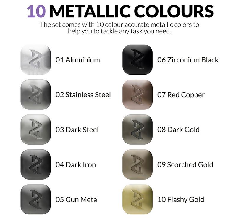 MARCADORES METALICOS ACRILICOS (10). GAAHLERI GA-42328 - Imagen 3