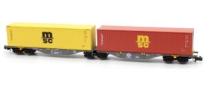 VAGON PLATAFORMA DOBLE ARTICULADA Sggrss 80 ERMEWA. MIKADOTRAIN NW-MFT 5