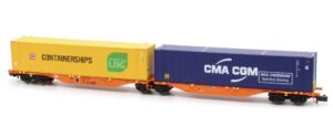 VAGON PLATAFORMA DOBLE ARTICULADA Sggrss 90 WASCO. MIKADOTRAIN NW-MFT 2